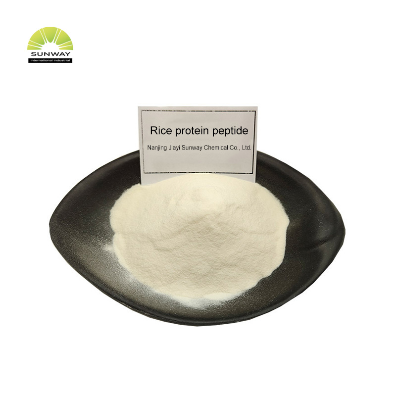 SUNWAY Aditivos alimentarios Proteína de arroz orgánica en polvo Petide de proteína de arroz sin OGM Petide de proteína de arroz a granel