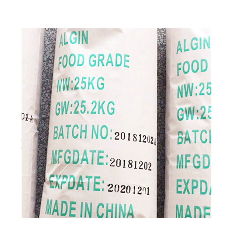 Medicamento de alta calidad Alginato de sodio de grado alimenticio usos médicos hidrofílicos Polvo de alginato de sodio para la industria textil Espesante para uso textil CAS No. 9005-38-3