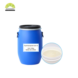 Suministro de fábrica de materias primas para detergentes solventes: aceite de ricino hidrogenado Peg-40