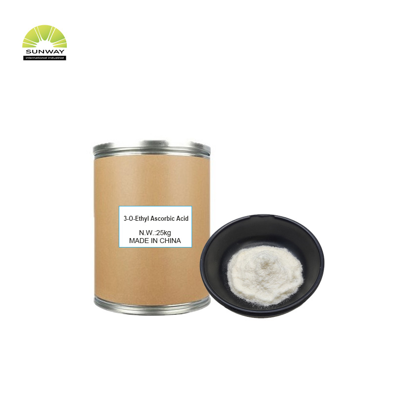 Materias primas cosméticas para aclarar la piel, polvo de ácido 3-O-etil ascórbico Vce al 99,98 % para productos blanqueadores.