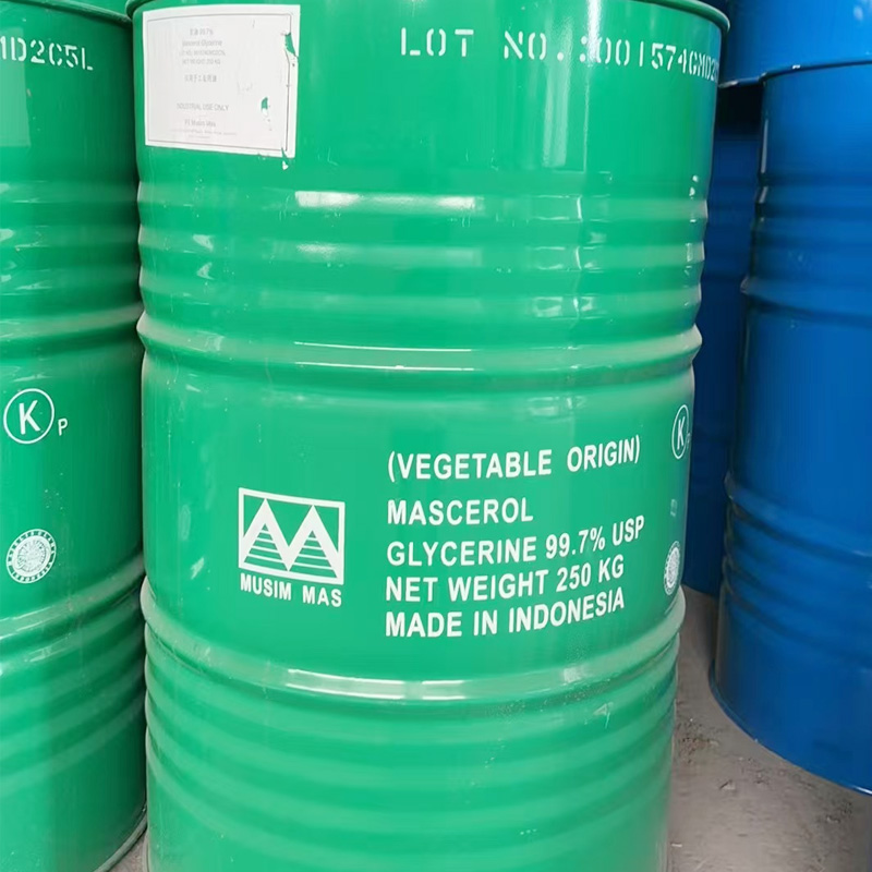 Humectante de poliol de alta calidad industrial con 99,7 % de glicerina para productos de cuidado personal.