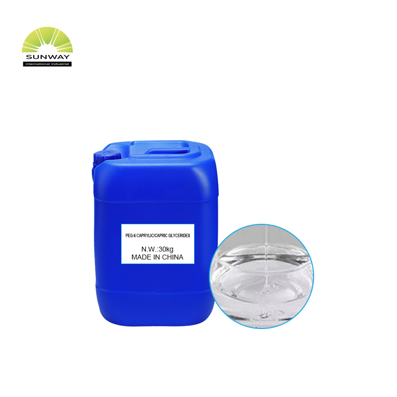 Suplemento de agente cosmético para el cuidado de la piel, estabilizador emulsionante, glicéridos caprílicos/cápricos Peg-6.