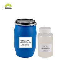 Fabricante chino de materias primas de detergentes de fábrica SLES 70% Texapon N70 Lauril éter sulfato de sodio AES Precio para champú tensioactivo CAS 68585-34-2