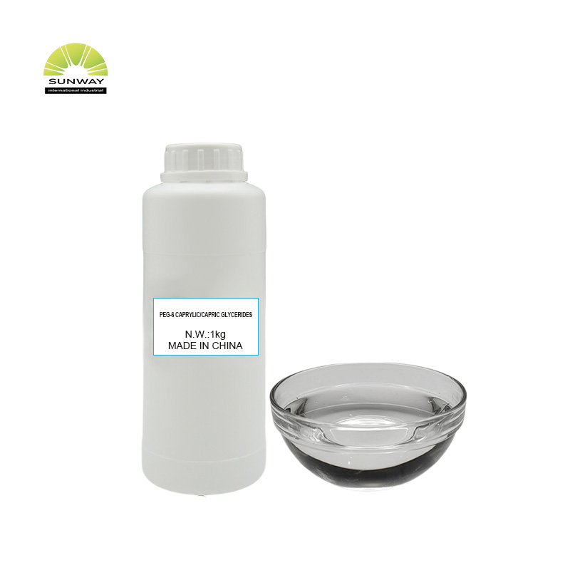 Suplemento de agente cosmético para el cuidado de la piel, estabilizador emulsionante, glicéridos caprílicos/cápricos Peg-6.